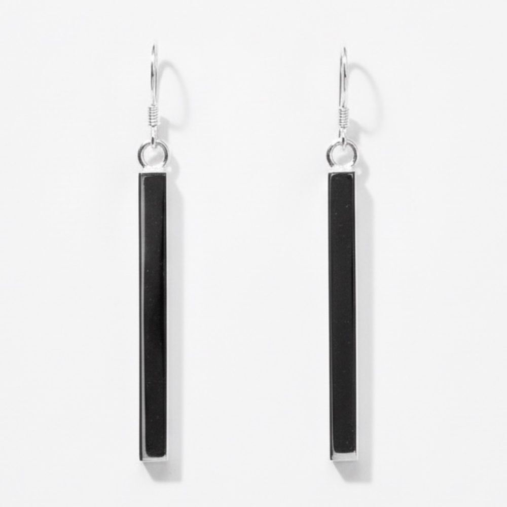 Indio Jewelry Silver Long Bar on .925 Sterling Earrings #2147